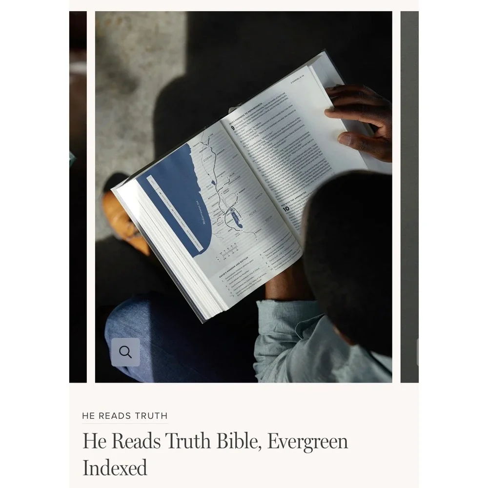 Holman He Reads Truth Bible CSB Men Evergreen Cloth Over Board Excellent
